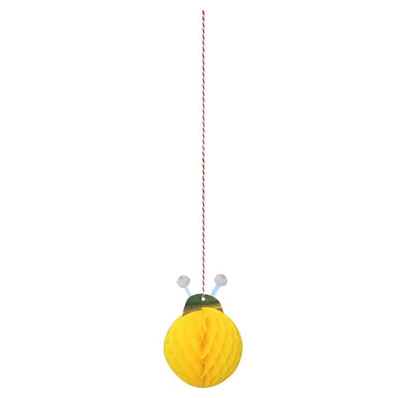 Unique - Ladybug Hanging Honeycomb Decorations - Yellow