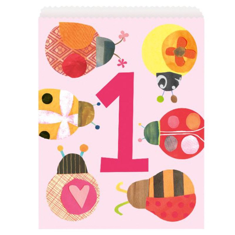 Unique - Ladybug Paper Goodie Bags, 8pc