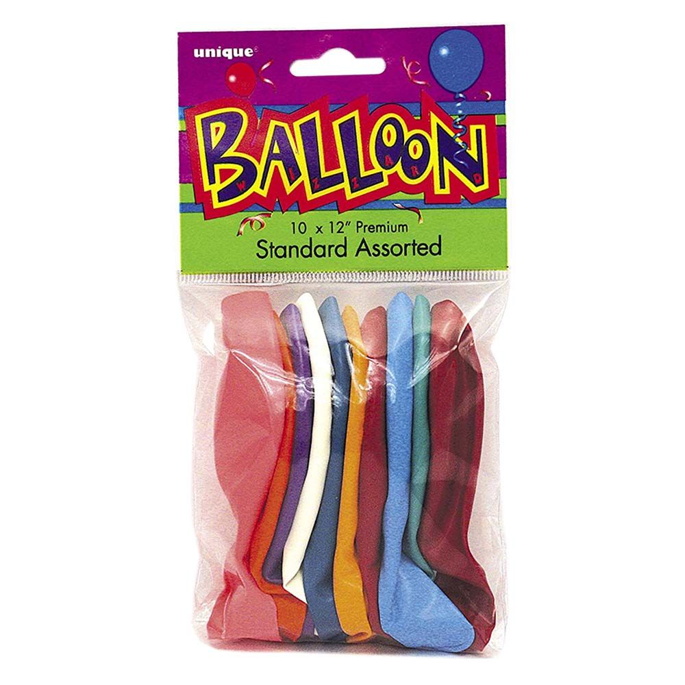 Unique - Assorted Balloon Pack of 10