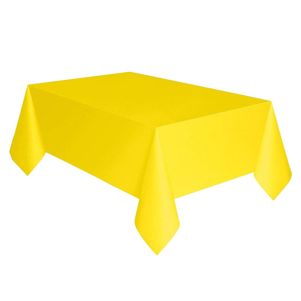 Unique - Plastic Table Cover - Neon Yellow