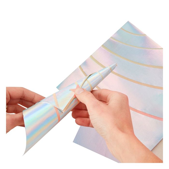 Ginger Ray - Iridescent Foiled Unicorn Napkins - Pack of 10