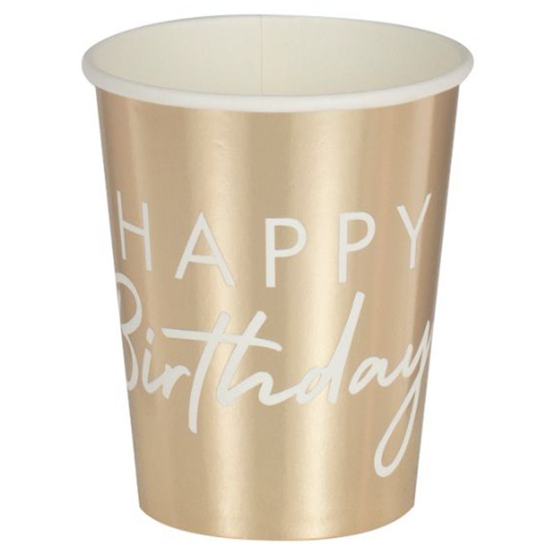 Ginger Ray - Gold Happy Birthday Cup