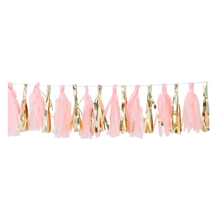 Ginger Ray - Pink & Gold Tassel Garland