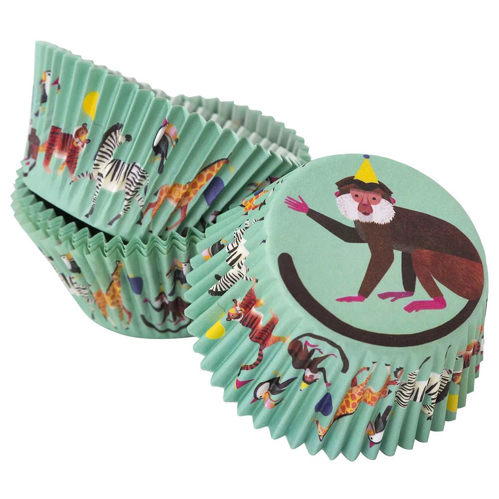 Talking Tables Party Animals Cake Cases Green