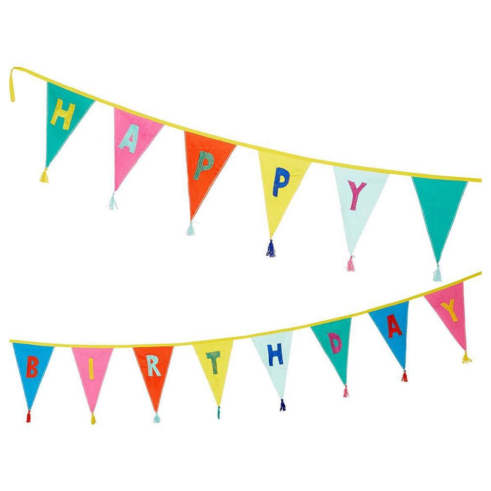 Talking Tables - Happy Birthday Rainbow Fabric Bunting