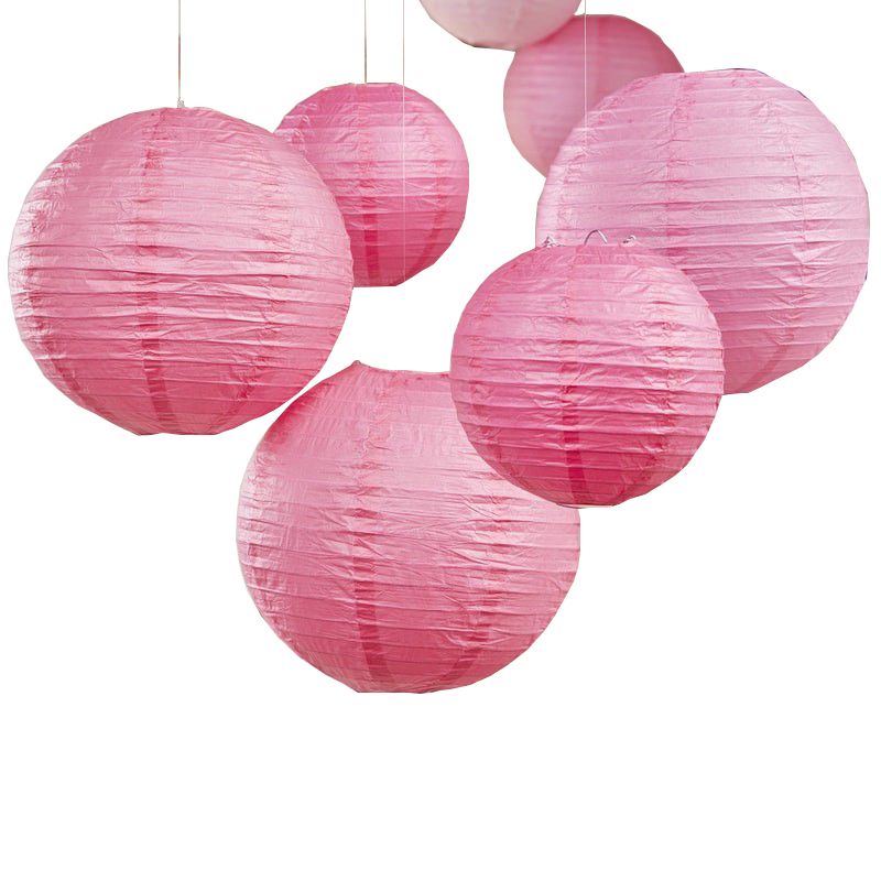 Ginger Ray - Fuschia Paper Lantern Decorations