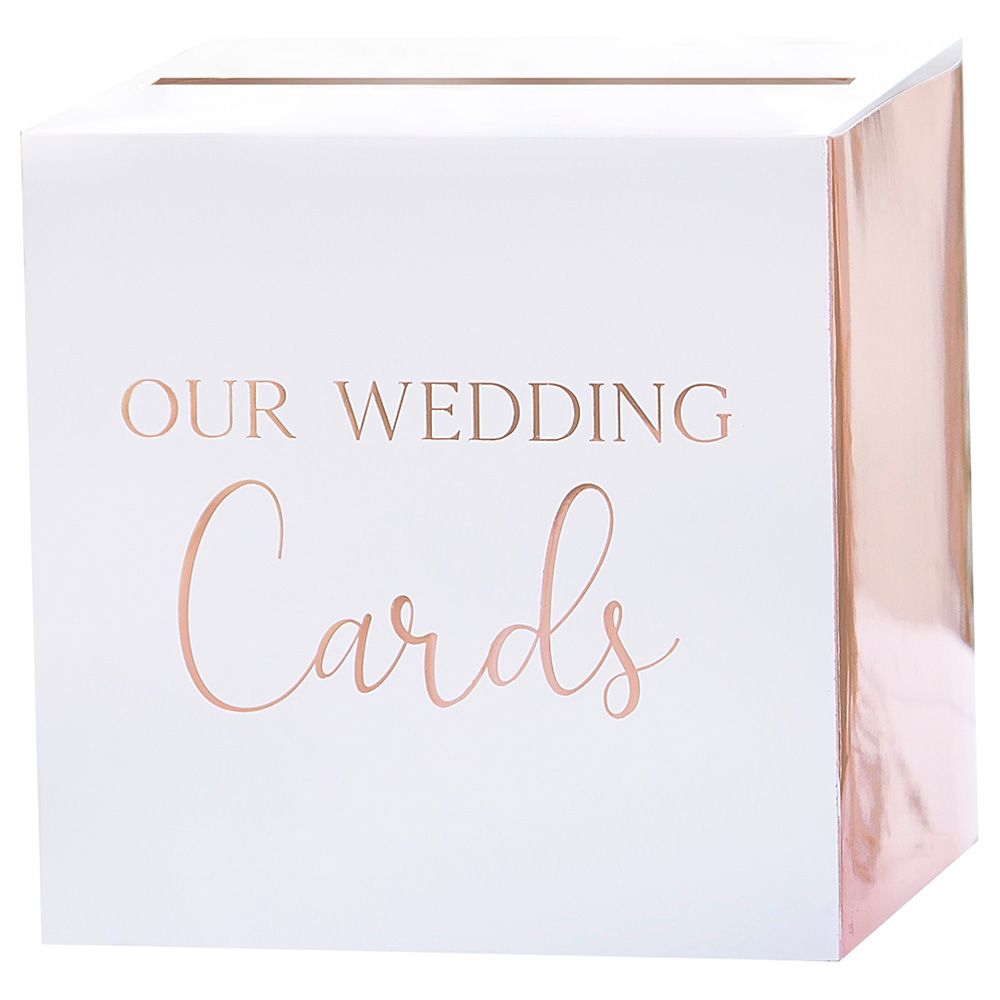 Ginger Ray - Rose Gold Wedding Post Box