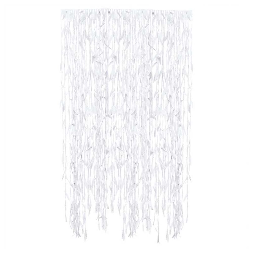 Ginger Ray - Leaf Ribbon Backdrop - White