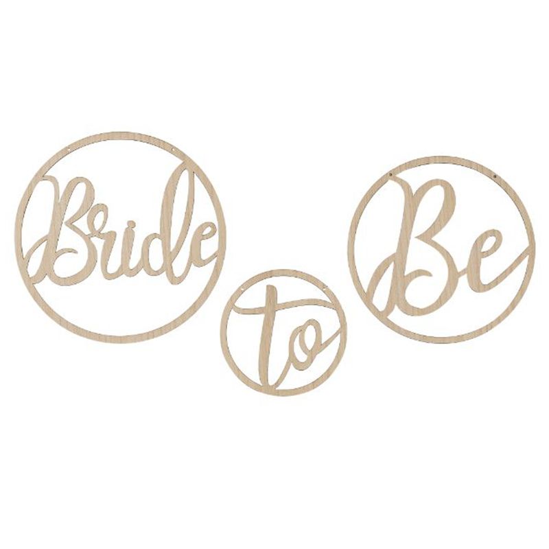 Ginger Ray - Wooden 'Bride To Be' Decoration Hoops 