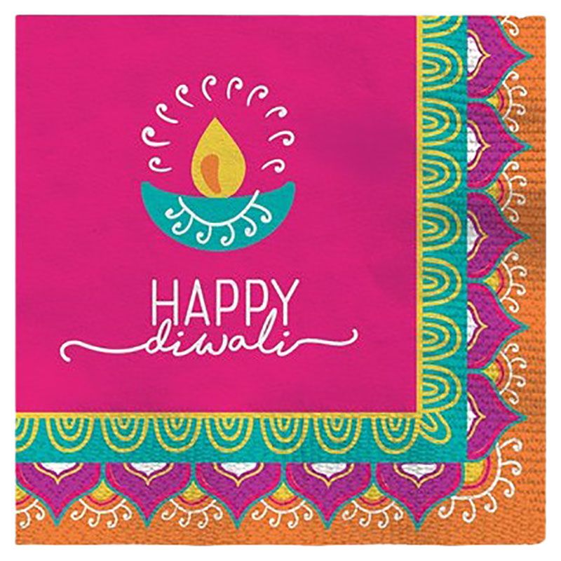 Party Camel - Diwali Paper Beverage Napkins - 16pcs