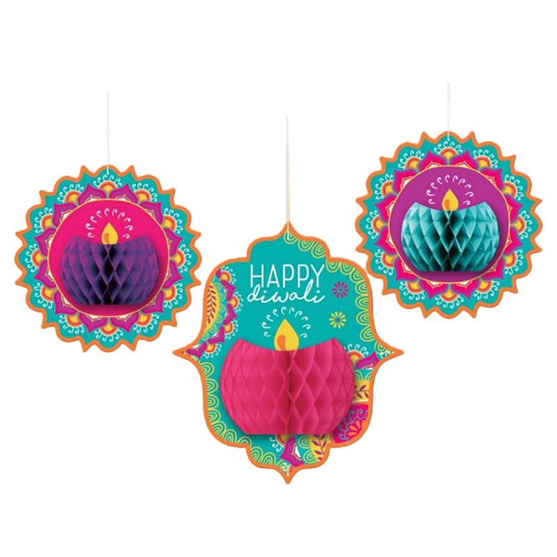 Party Camel - Diwali Hanging Honeycomb Decorations - 3pcs