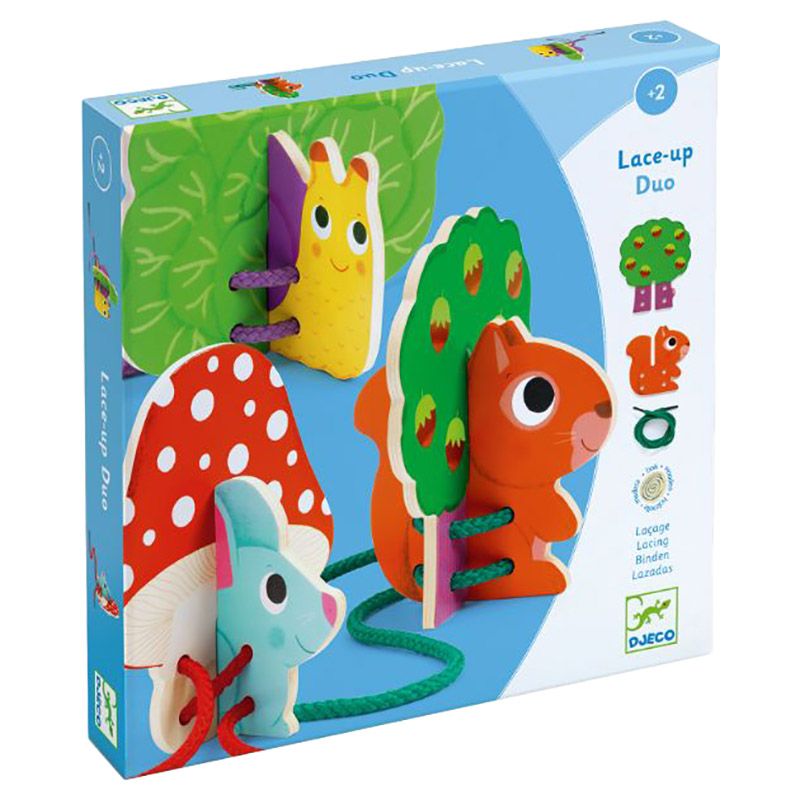 Djeco - Lace-Up Duo Wooden Figures Game