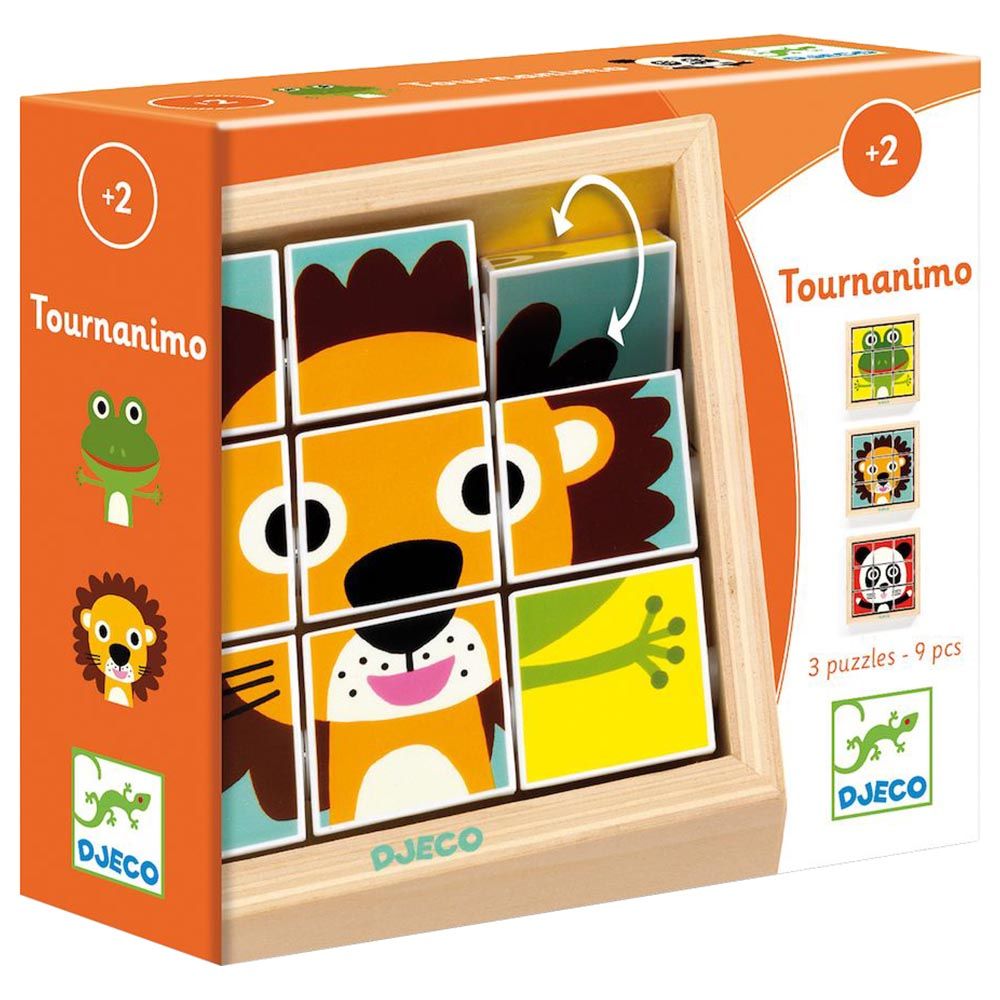 DJECO - Wooden Block Tournanimo Puzzle