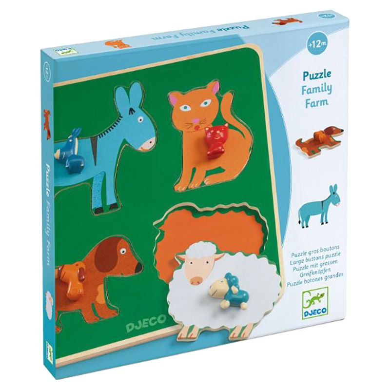 Djeco - Wooden Puzzle - Family Farm