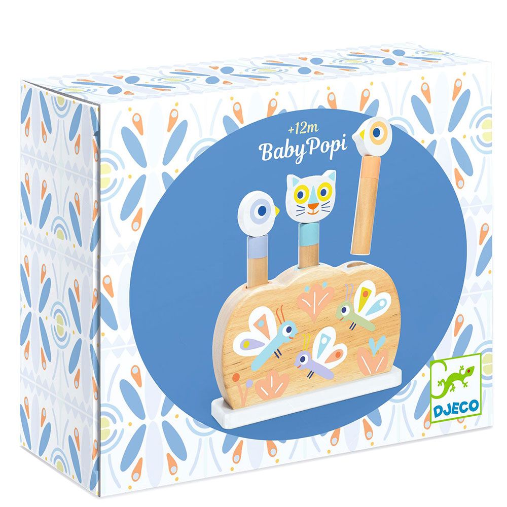 Djeco - Baby White Baby Popi Pop Up Toy