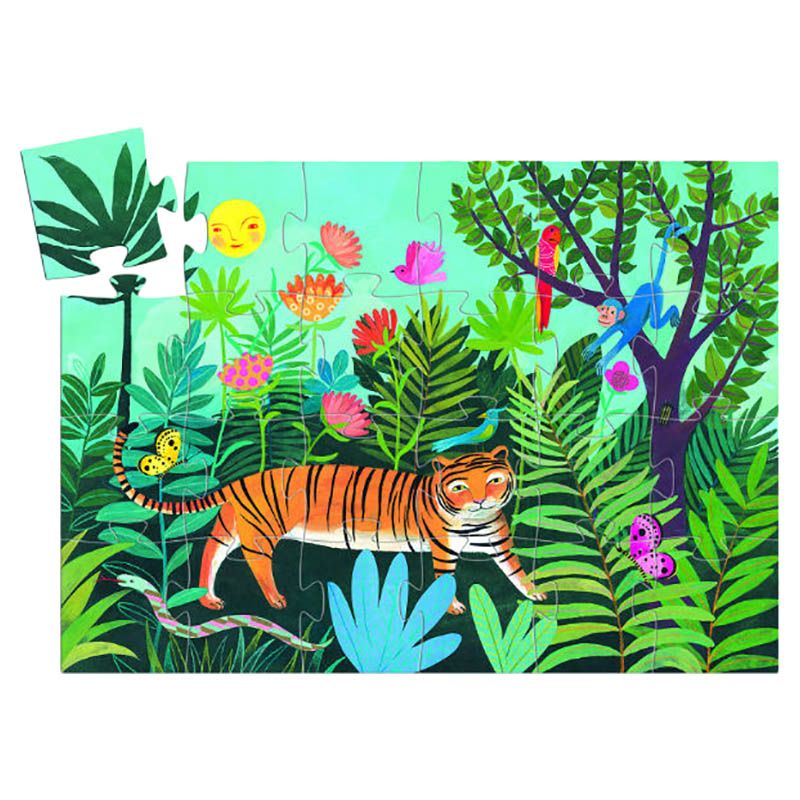 Djeco - Silhouette Puzzles The Tiger's Walk