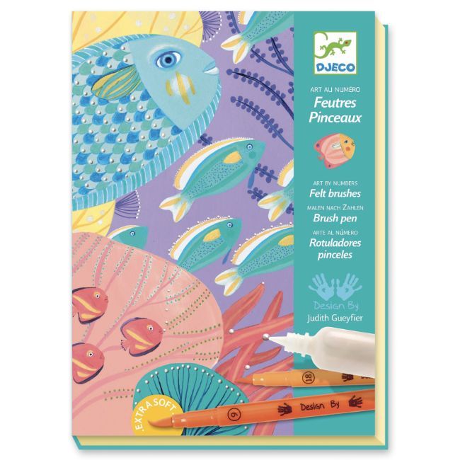 Djeco - Under The Sea - Felt Brushes Art Kit