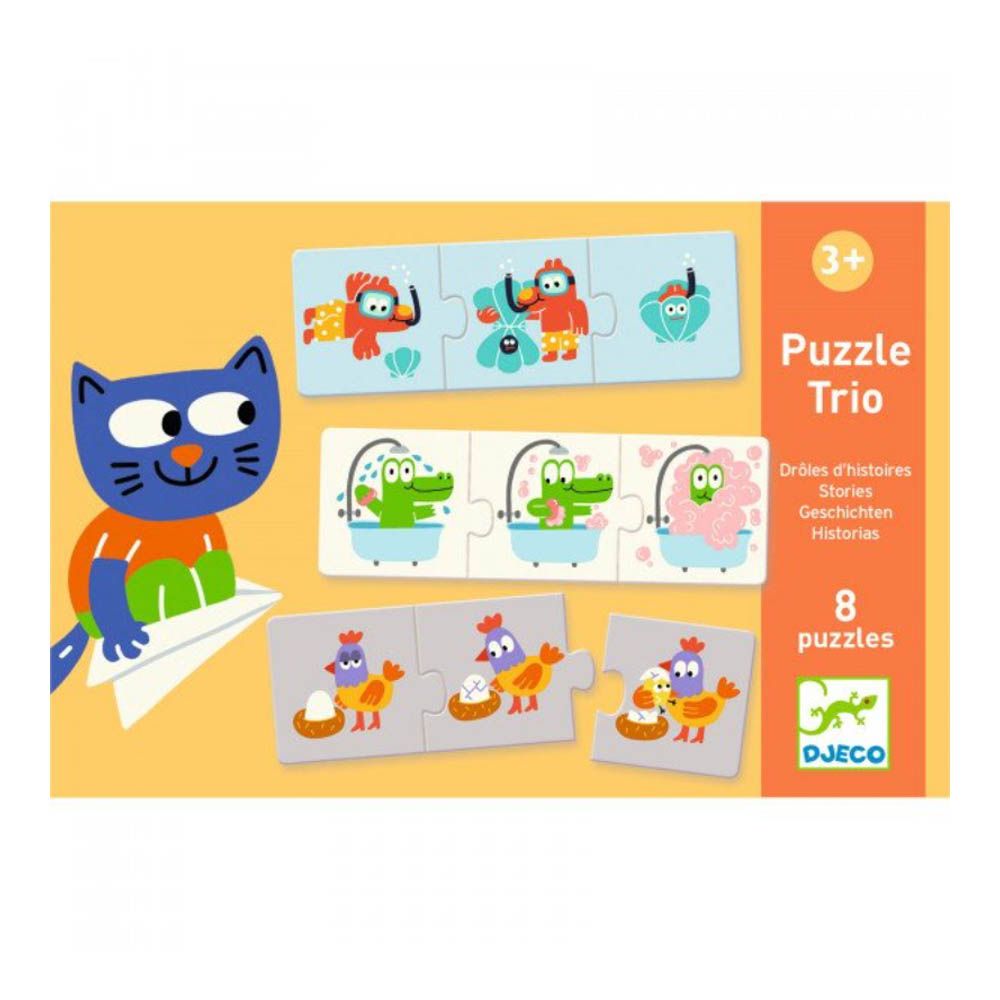 Djeco - Stories Puzzle Trio - pack of 8