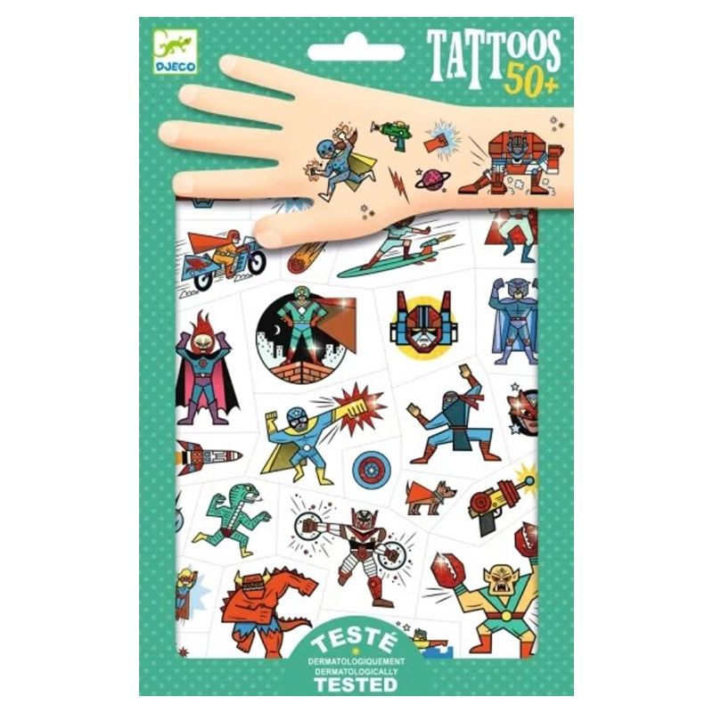 Djeco - Heroes vs Villains Tattoos - 2pcs