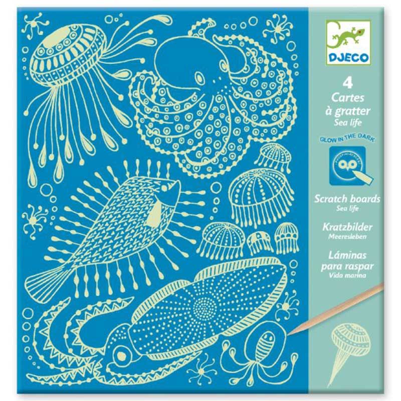 DJECO - Sea Life Scratch Cards