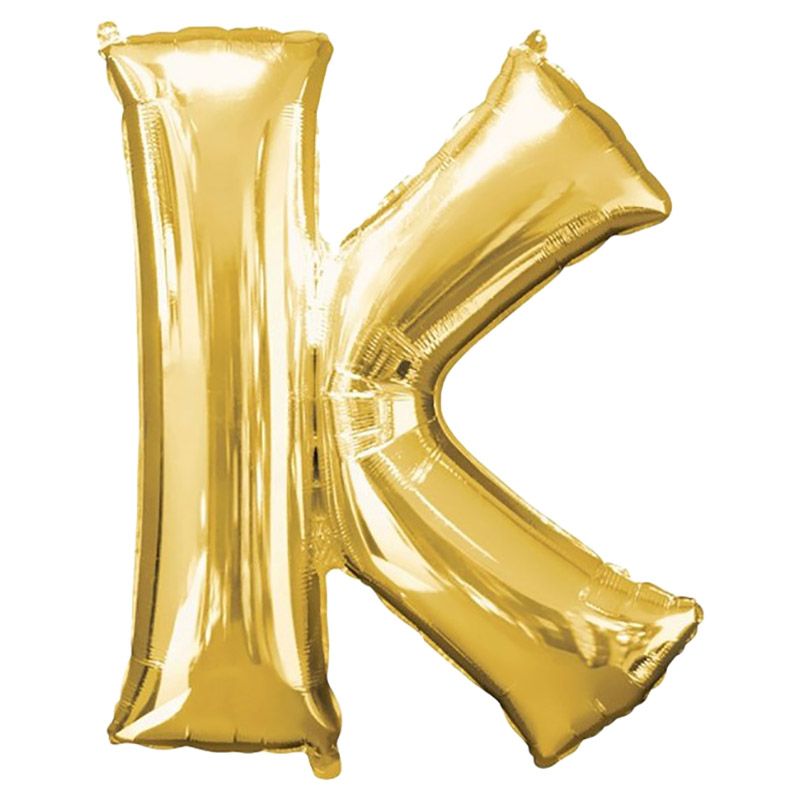 Amscan - 16" Gold Foil Letter K Balloon