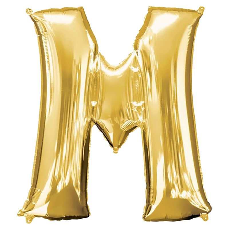 Amscan - 16" Gold Foil Letter M Balloon