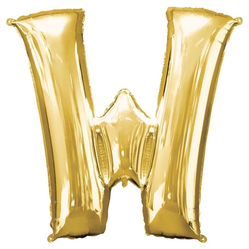 Amscan - 16" Gold Foil Letter W Balloon