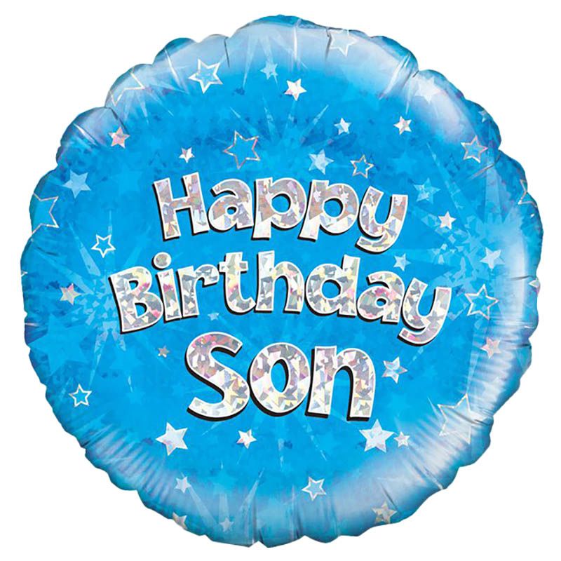 Party Camel - Happy Birthday Son Foil Balloon - 18-Inch - Blue