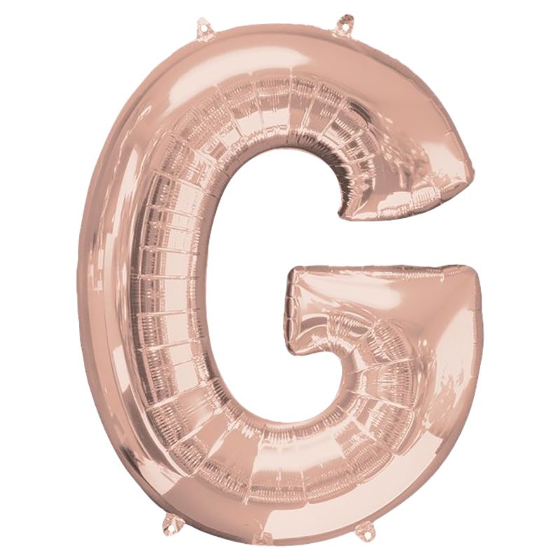 Amscan - 16" Rose Gold Letter G Balloon