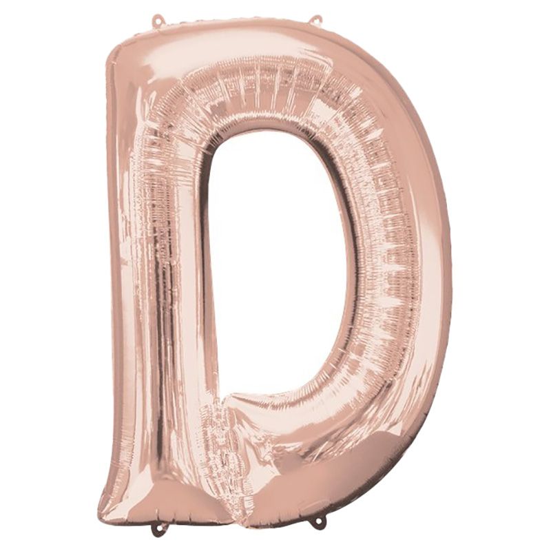 Amscan - 16" Rose Gold Letter D Balloon