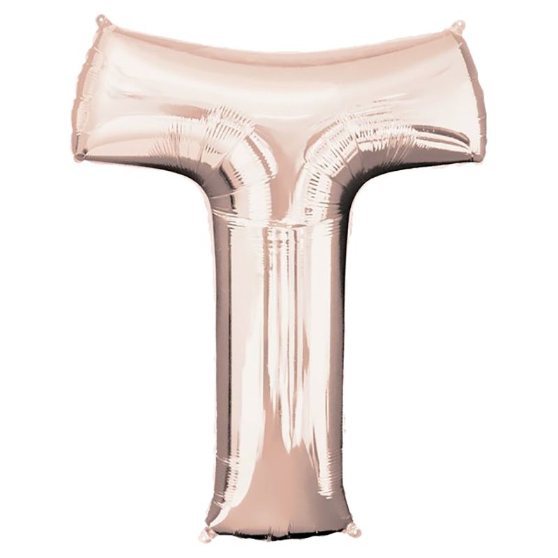 Amscan - 16" Rose Gold Letter T Balloon