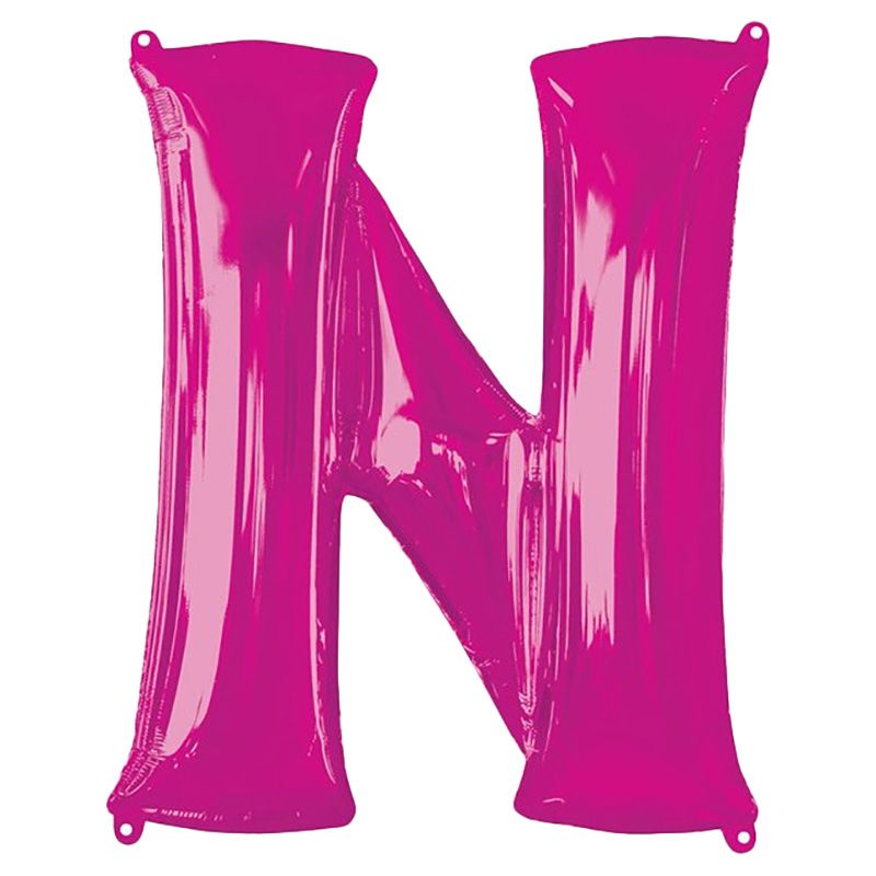 Amscan - 16" Pink Letter N Balloon