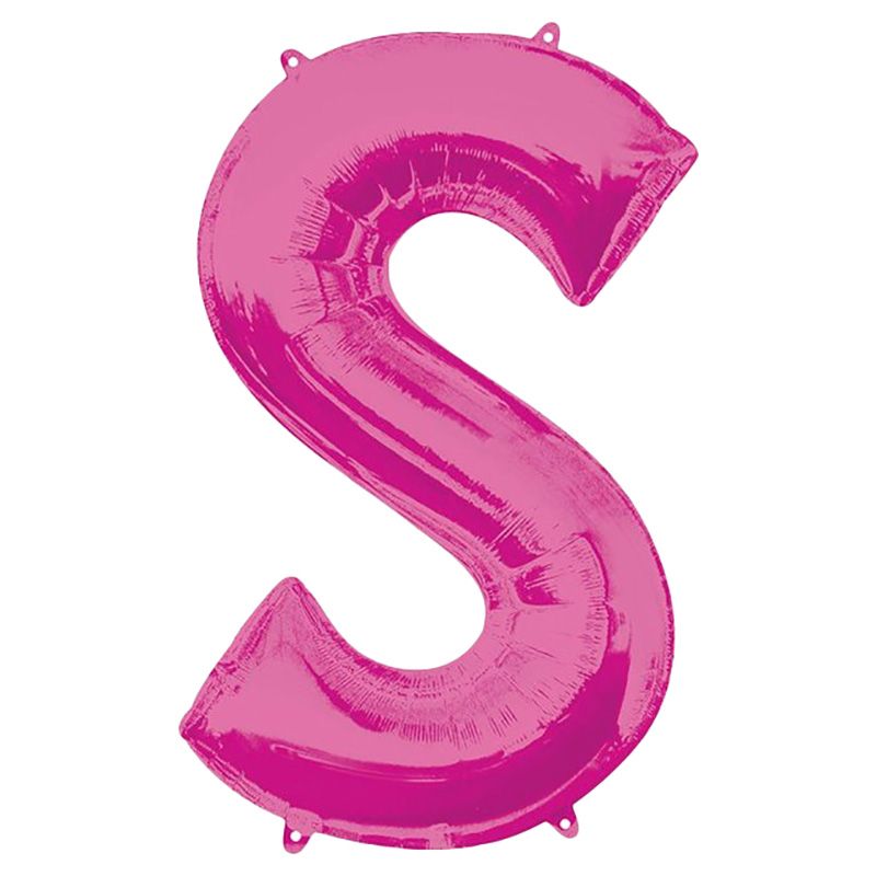 Amscan - 16" Pink Letter S Balloon