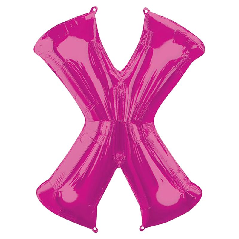 Amscan - 16" Pink Letter X Balloon