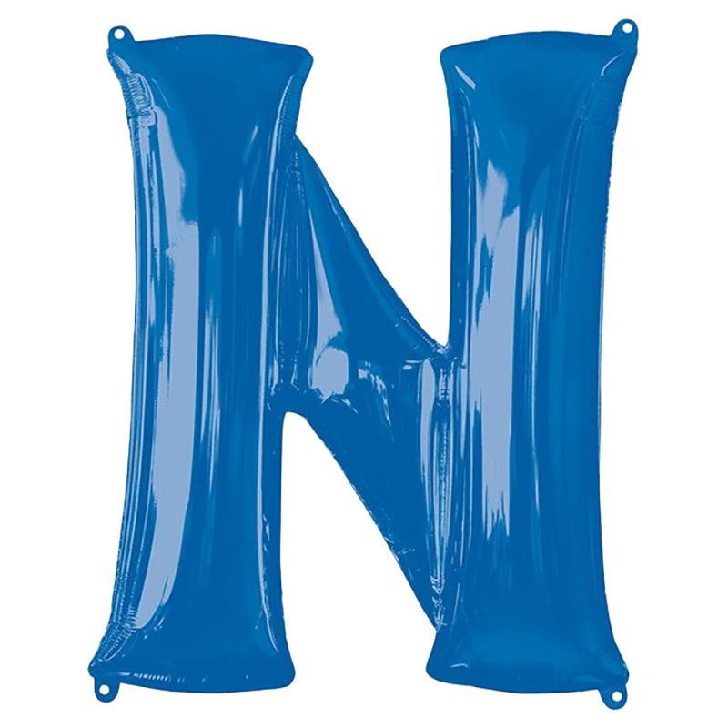 Amscan - 16" Blue Letter N Balloon