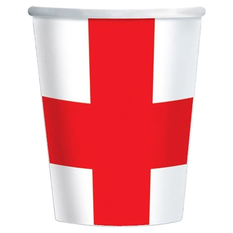 Party Camel - St George's England Flag Paper Cups