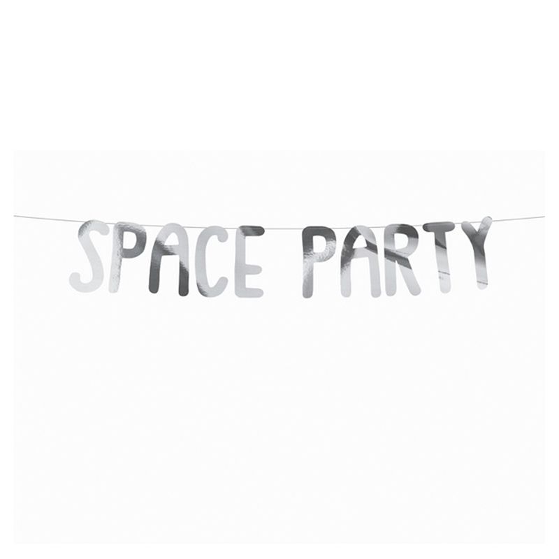 Party Deco - Space Party Silver Banner