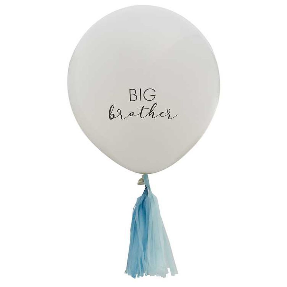 Ginger Ray - Big Brother Balloon w/ Blue Tassels