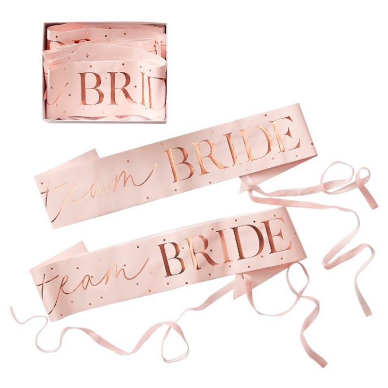 Ginger Ray - Pink And Rose Gold 'Team Bride' Sash