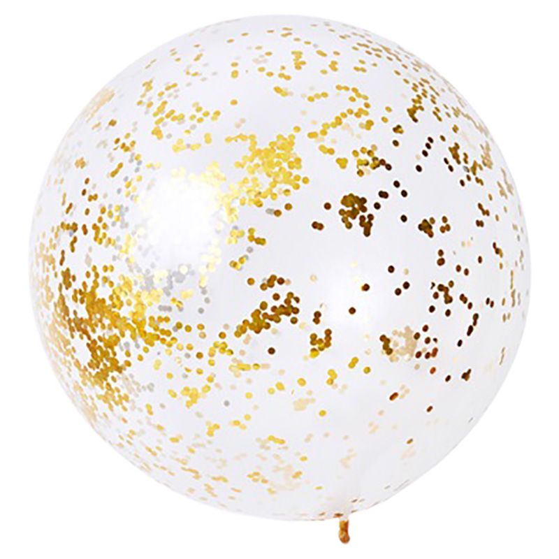 Poppies For Grace - Jumbo Confetti Balloon - 36 Inch - Gold