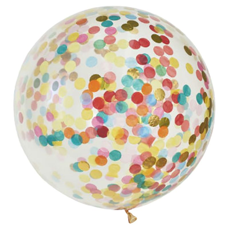 Poppies For Grace - Jumbo Confetti Balloon Happy - 36 Inch - Gold