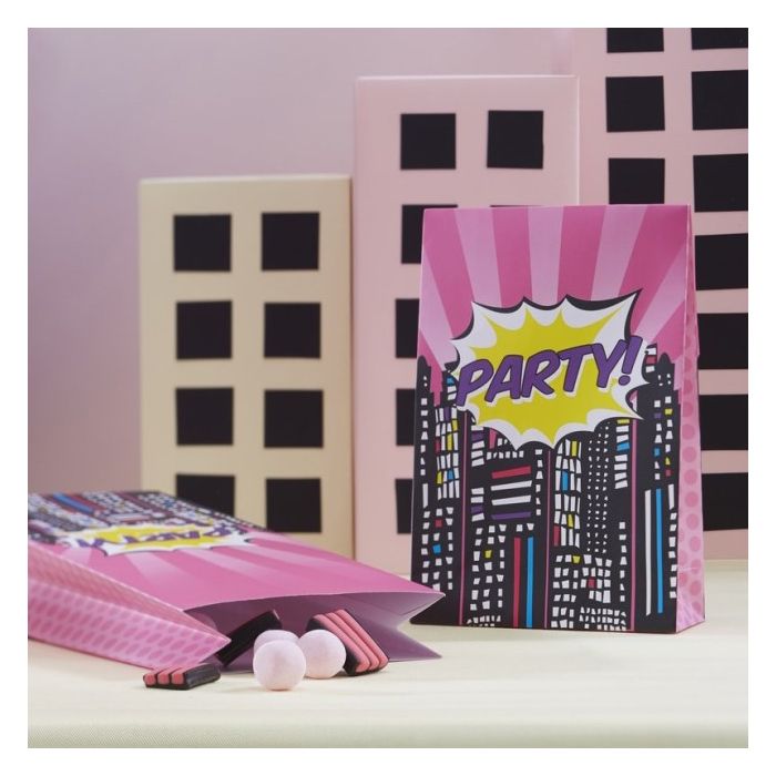 Ginger Ray - Pop Art Pink Party Bags