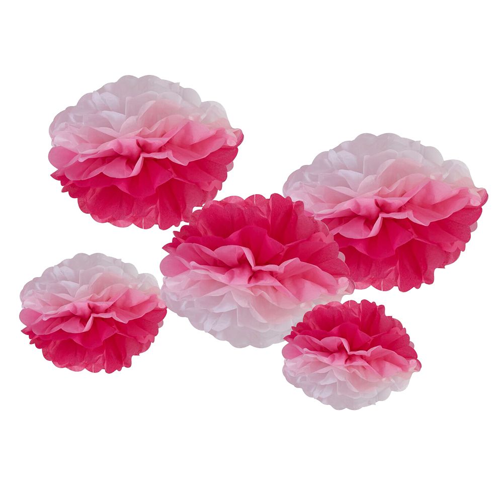 Ginger Ray - Ombre Pom Poms - Pink