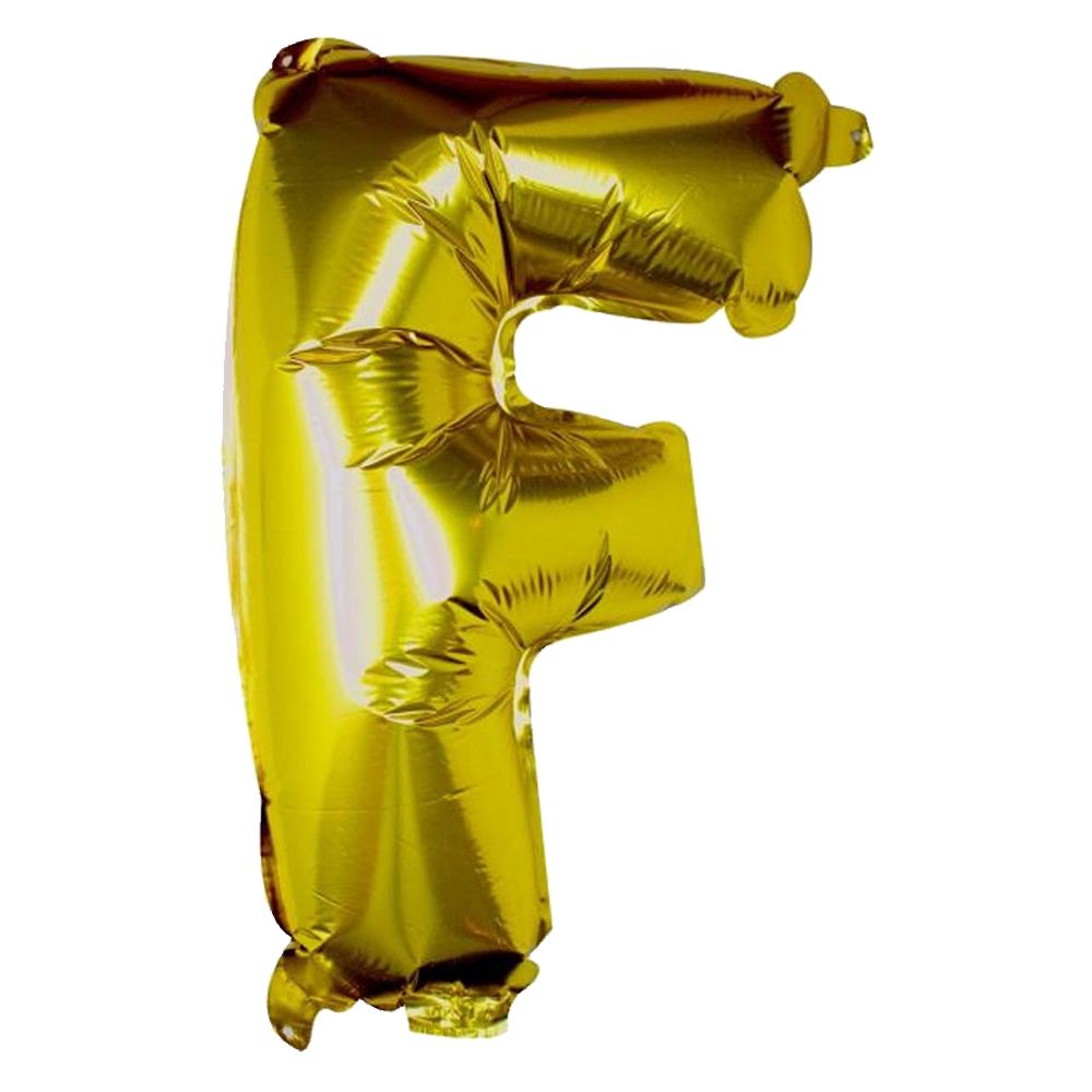 Ginger Ray - Gold Foil Letter F Balloon Pick & Mix