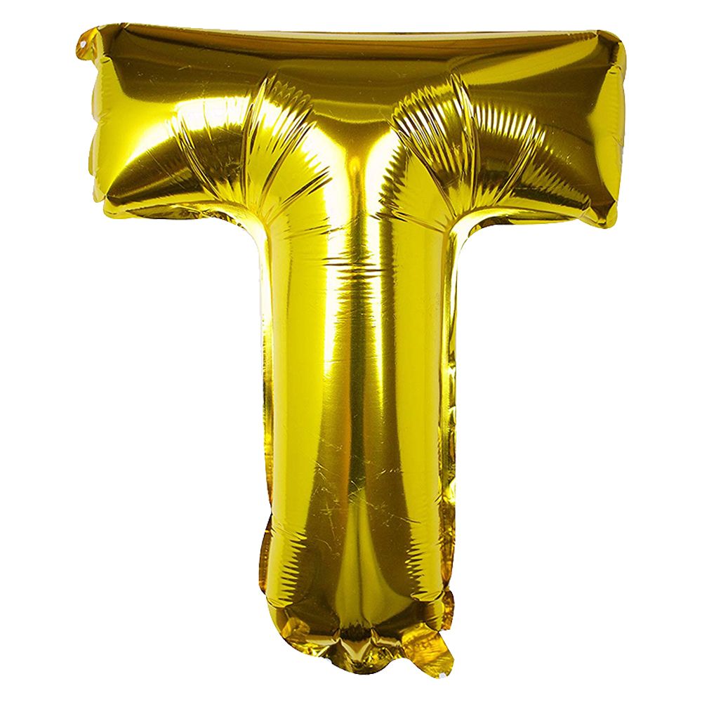 Ginger Ray - Gold Foil Letter T Balloon Pick & Mix