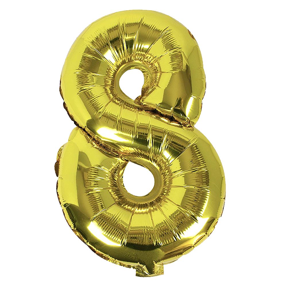 Ginger Ray - Gold Foil Number 8 Balloon Pick & Mix