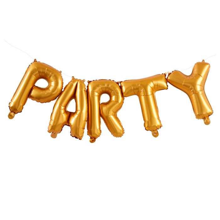 Ginger Ray - Gold Party Balloon Bunting