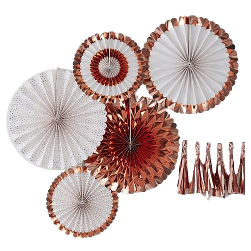 Ginger Ray - Rose Gold Fan Decorations