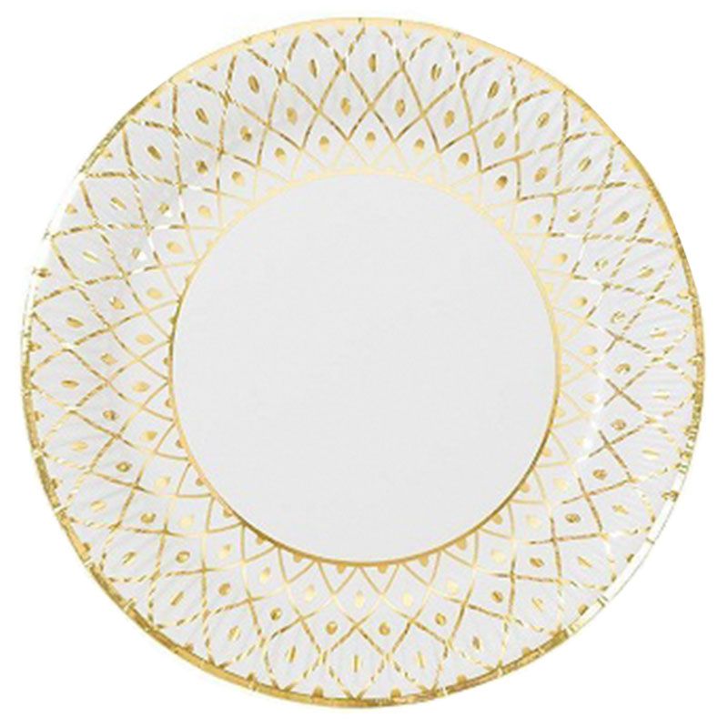 Talking Tables Party Porcelain Deco Plate Medium Gold