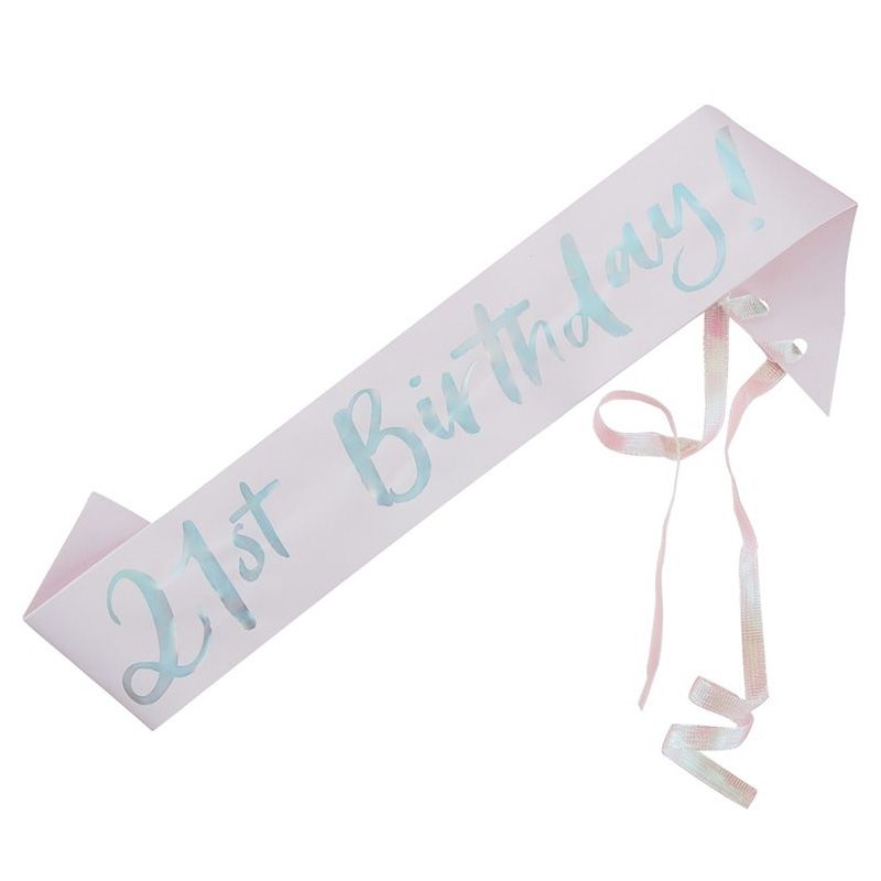 Ginger Ray 21st Birthday Sash Pink